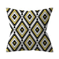 Axyaa Yellow Floral Geometric Cushion Cover 45x45cm