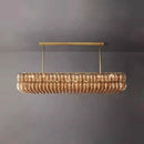 Axyaa Black Chrome LED Chandelier for Dining Room