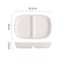 Axyaa Ceramic Grid Plate for Weight Loss Fruit Breakfast - Highend Quality