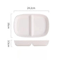 Axyaa Ceramic Grid Plate for Weight Loss Fruit Breakfast with Highend Feel
