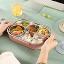 Axyaa Stainless Steel Bento Box with Compartment, Sealed & Portable Thermal Lunch Box