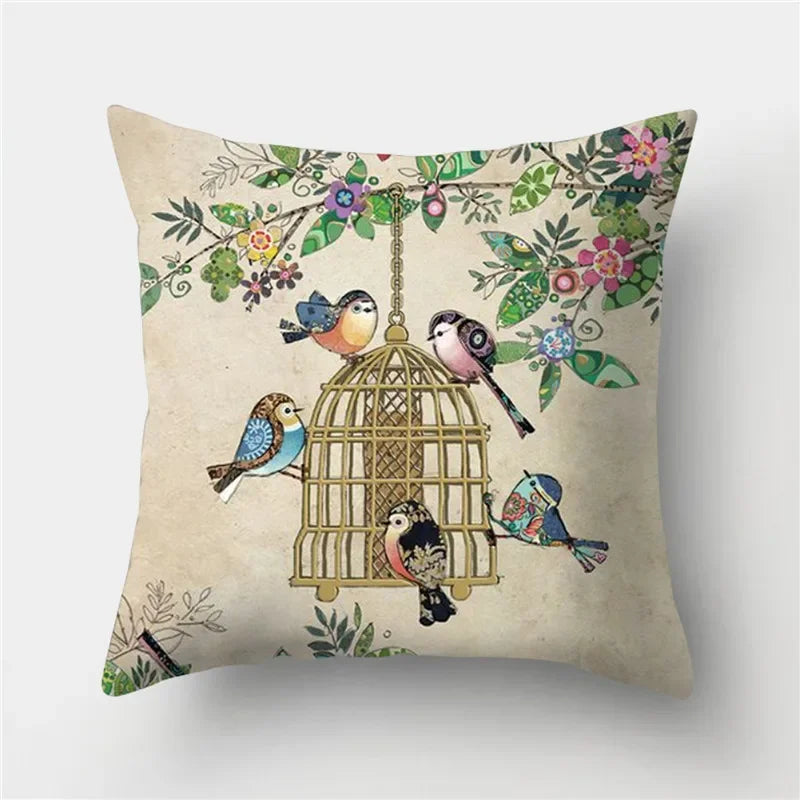 Axyaa Butterfly Cat Animals Design Pillowcase - Nordic Home Decor
