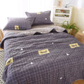 Axyaa Daisy Print Quilted Summer Quilt Set - Soft, Breathable, Washable, Comfortable
