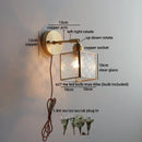 Axyaa Glass LED Wall Lamp for Shower Living Room Kitchen Bathroom Above Mirror