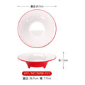 Axyaa Double Color Red White Round Banquet Tableware Hot Pot Dish