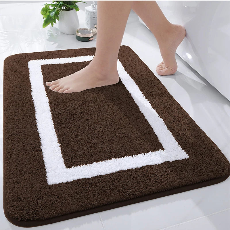 Axyaa Ultra Absorbent Microfiber Bath Rug for Luxury Bathroom Experience
