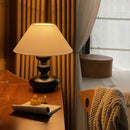 Axyaa Classical Solid Wood LED Table Lamp for Bedroom and Living Room