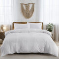 Axyaa Tufted Geometric Duvet Cover Set with Pillowcases - Lightweight Boho Bedding