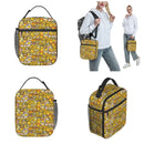 Axyaa Gudetama Cartoon Eggs Insulated Lunch Bag Portable Thermal Cooler Lun