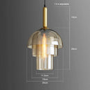 Axyaa Glass Champagne Chandelier Pendant Lamp for Home Decor