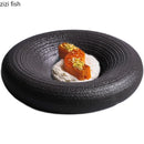 Axya Round Ceramic Dinner Plate for Serving Breads and Desserts