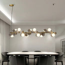 Axyaa Gold Iron Art Glass Chandelier - Elegant Lighting Décor