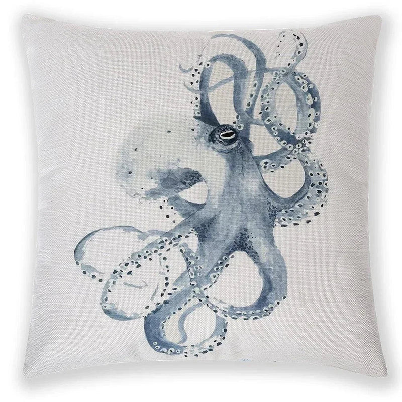 Axyaa Sea Animal Linen Pillow Case 45*45cm Home Decoration