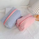 Axyaa Plush Cosmetic Storage Bag - Portable Travel Makeup Toiletry Pouch