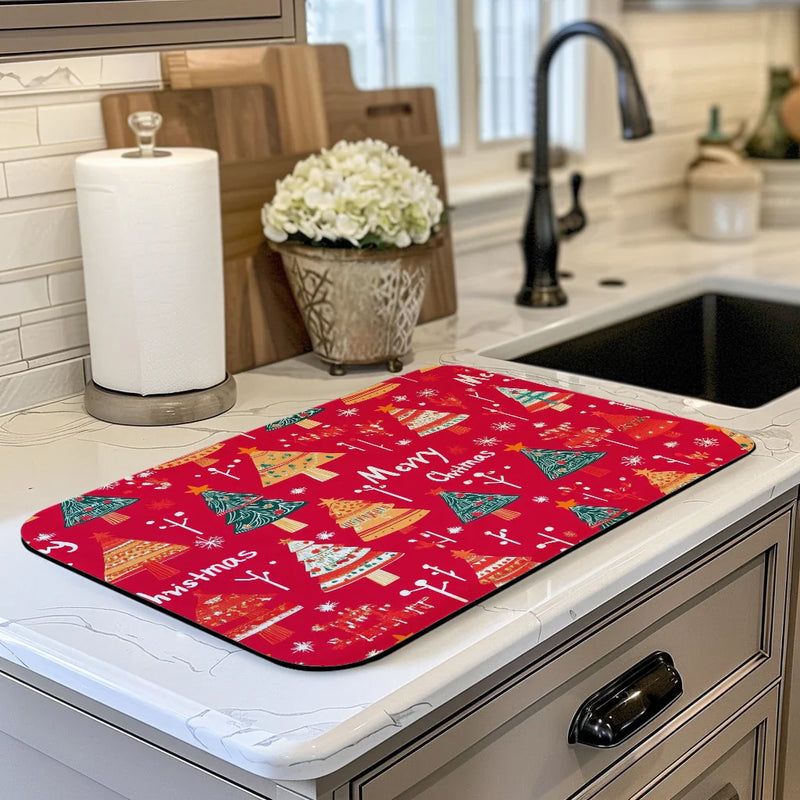 Axyaa Holiday Drying Mat - Absorbent Dish Mat, Multi-Functional