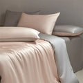 Axyaa Luxe Silk Bedding Set: Smooth Nude Sleeping Essentials