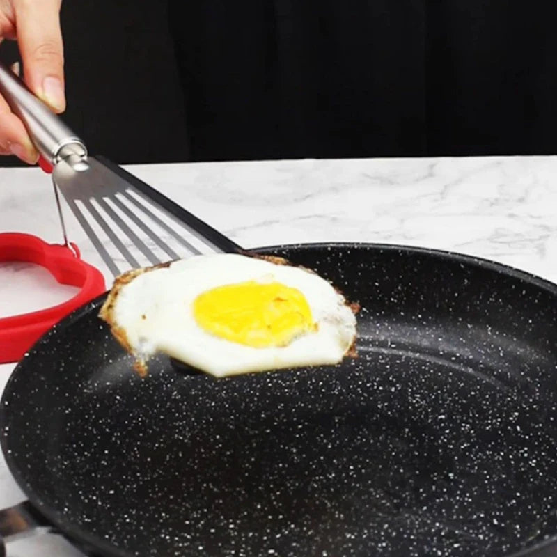 Axyaa Stainless Steel Non-Slip Fish Spatula & Wide Turner for Home Cooking