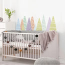 Axyaa Cartoon Mountain Wall Stickers for Kids Room Decor - Self-adhesive Fabric Decals