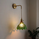 Axyaa Retro LED Wall Lamps, Copper Glass, Indoor Bedroom Bar Bathroom Mirror Light