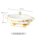 Axyaa Nordic Ceramic Soup Pot Holder Dry Fish Plate Casserole Binaural Pot
