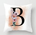Axyaa Flower Cat Alphabet Pillowcase 45x45cm Cushion Cover, Modern Home Decor