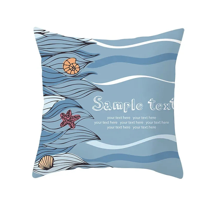 Axyaa Sailing Anchor Sofa Cushion Cover - Summer Beach Pillow for Home Decoration