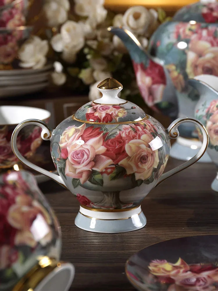 Axya Porcelain Tea & Coffee Set: Classic European Style for Afternoon Tea & Coffee Time