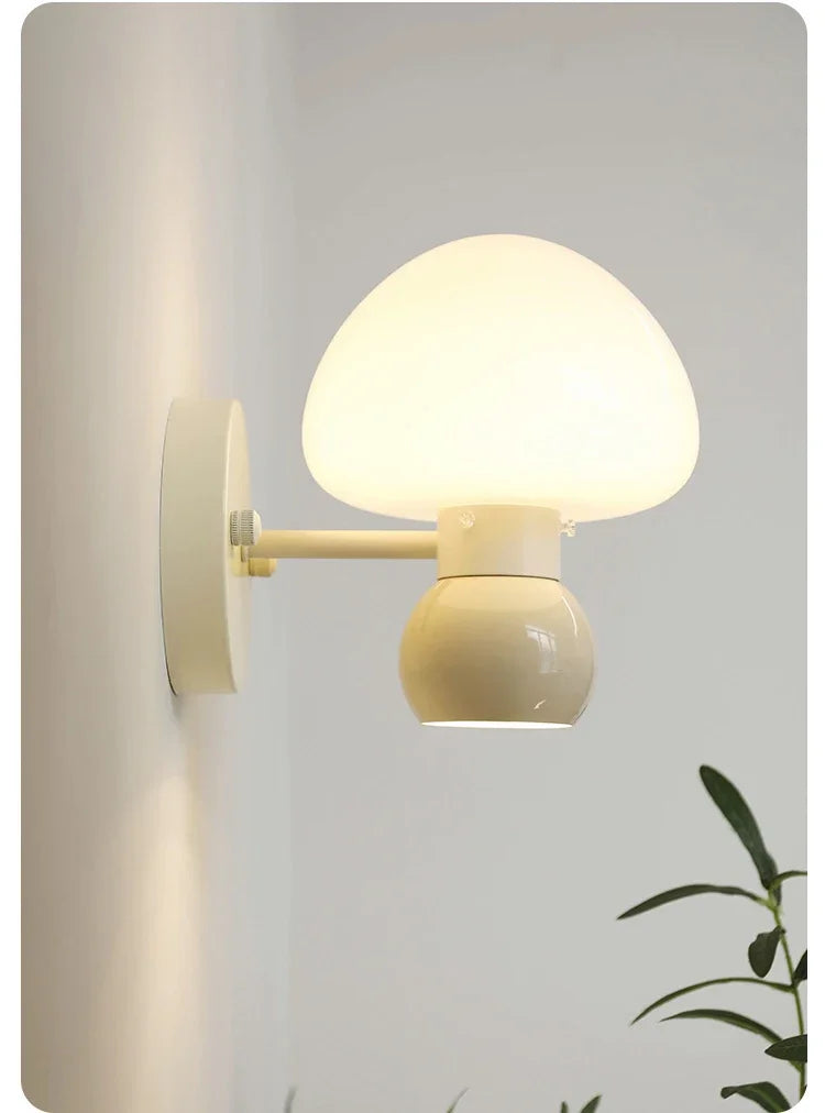 Axya Mushroom Cream Wind Lamp Double Head G9 for Bedroom Living Room & Children's Room