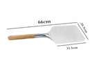 Axya Aluminum Pizza Peel with Wooden Handle - Baking & Cheese Cutter Tool