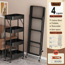 Axyaa Floor-to-Ceiling Multi-layer Service Cart for Kitchen Storage