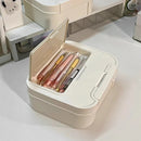 Axyaa Desktop Organizer Box with Lid and Partitions