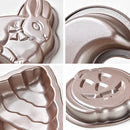 Axyaa Cartoon Cake Baking Tray Mold Set, Non-stick Mini Bread Mold