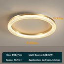 Axyaa Gold/White Ceiling Chandelier - LED Ring Light for Bedroom, Kitchen, Dining Room