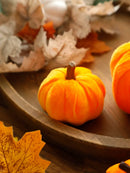 Axyaa Velvet Pumpkin Decoration Set for Fall Halloween Thanksgiving Harvest Décor