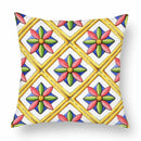 Axyaa Green Leaf Moroccan Flowers Cushion Cover 45X45cm