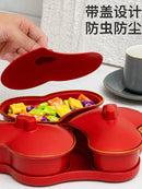 Axyaa Heart-Shaped Divided Nut Snack Plate for Living Room Tea Table