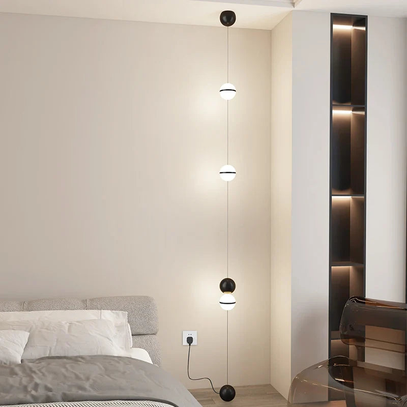 Axyaa Modern LED Floor Lamp: Creative Black & White Art Light for Living Room Decor.
