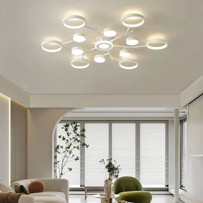 Axya LED Ring Light: Simple White Ceiling Light for Bedroom, Kitchen, Living Room.