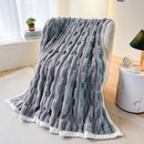 Axyaa Faux Rabbit Fur Couch Blanket: Soft, Plush, Lightweight Throw for Cozy Comfort