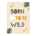 Nordic Jungle Animal Custom Name Rainbow Canvas Painting by Axyaa for Nursery Decor