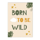 Nordic Jungle Animal Custom Name Rainbow Canvas Painting by Axyaa for Nursery Decor