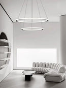 Axyaa Nordic Minimalism Circle Ring LED Pendant Lights Chandeliers for Home Decor