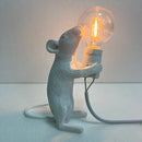 Axyaa Animal LED Table Lamp - Modern Mouse Cat Squirrel Night Light Fixture