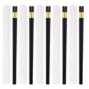 Axyaa Portable Alloy Chopsticks Set Non Slip Dishwasher Safe Sushi Sticks