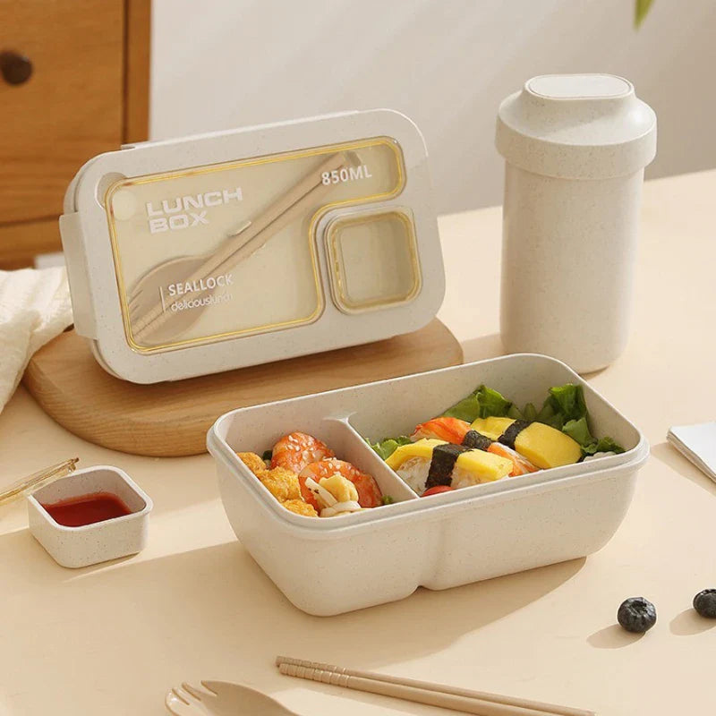 Axyaa Bento Box Set: Compact Lunch Kit with Storage Bag for School, Work, Picnic