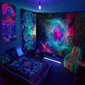 Axyaa Starry Space Tapestry Wall Hanging with Trees and Stars Design