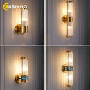 Gold Plated Crystal Wall Lamp for Bedroom and Living Room by Axyaa
