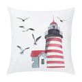 Axyaa Cartoon Sailboat Hot Air Balloon Lighthouse Cushion Cover