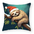 Christmas Cartoon Animal Printed Pillowcase by Axyaa: Decorative Throw Cover for Sofa, Living Room, Cushion