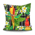 Axyaa Tropical Plant Parrot Decorative Pillow Cover - Flowers Sofa Cushion Case